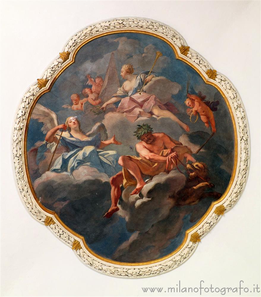 Limbiate (Monza e Brianza, Italy) - Hercules taming the lion Nemeus in Villa Pusterla Arconati Crivelli